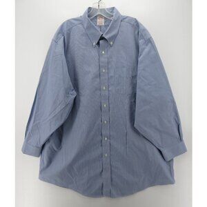 Brooks Brothers Shirt 18 1/2 Oxford Cloth OCBD Madison Houndstooth Polo
